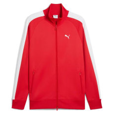 Puma T7 Always On férfi cipzáros pulóver, piros-fehér, S25