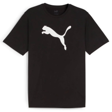 Puma teamRISE logo férfi póló, fekete-fehér, S25