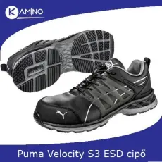 Puma Velocity 2.0 Black low S3S ESD FO HRO SR munkavédelmi cipő