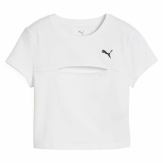 Puma Wardrobe Ess Cut-out Baby Tee 63116402 Női Póló Fehér XS