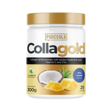 PureGold CollaGold Marha és Hal kollagén italpor hialuronsavval - Pina Colada - 300g - PureGold vitamin és táplálékkiegészítő