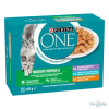 Purina ONE Indoor Formula borjúval/tonhallal/csirkével nedves macskaeledel 12*85gr