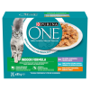 Purina ONE Indoor nedves macskaeledel válogatás - borjú, tonhal, csirke 12 x 85 g