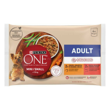 PURINA ONE MINI ADULT KUTYAELEDEL NEDVES CSIRKE MARHA 4X85G kutyaeledel
