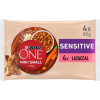 Purina ONE MINI/SMALL Sensitive (lazaccal, rizzsel, répával) nedves kutyaeledel 4x85g