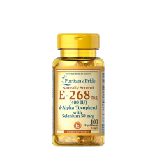 Puritan s Pride E-vitamin Szelénnel - Vitamin E-with Selenium 400 IU Natural (100 Lágykapszula) vitamin és táplálékkiegészítő