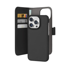 Puro Eco-Leder Wallet Apple iPhone 15 Pro Flip Tok - Fekete (PUIPC15P61BOOKC3BLK) tok és táska