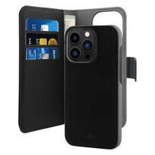 Puro Wallet Detachable MagSafe-kompatibilis könyvtok iPhone 14 Pro - fekete tok és táska