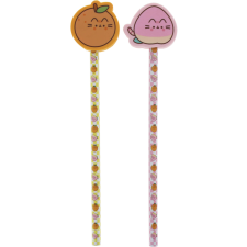 Pusheen cicás ceruza forma radírral, 2 db/csomag, Pusheen Fruits ceruza