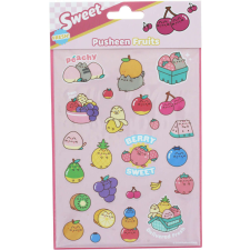 Pusheen cicás matrica, 25 db/ív, Pusheen Fruits matrica