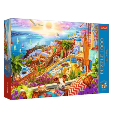 Puzzle 1000 darabos Premium Plus Santorini Látogatás puzzle, kirakós