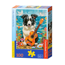  Puzzle 100 B-111268 Collie, gitár és a tenger puzzle, kirakós