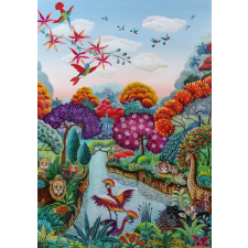 Puzzle egzotikus kert: virágok paradicsoma puzzle, kirakós