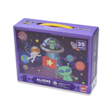  Puzzle gyerekeknek – Vár az űr és Alien / 35 db-os puzzle, kirakós