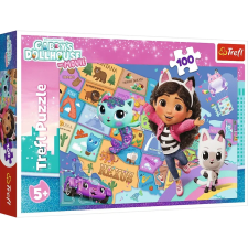 Puzzle,Trefl 100. rejtvény – Barátság a macskakupolában Gabby Trefl 16515 puzzle, kirakós
