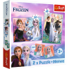 Puzzle,Trefl Rejtvény – 2 az 1-ben+jegyzetek Hercegnők a földjükön – Disney Frozen 2 93335