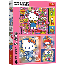 Puzzle,Trefl Rejtvény - 2x200 - Hello Kitty és barátai - Hello Kitty 13336 puzzle, kirakós