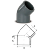  PVC könyök 45 D225