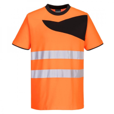 PW213 Portwest PW2 Jól láthatósági Póló S/S (narancs/fekete) láthatósági ruházat
