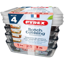  PYREX 913S271/7644 Ételtároló doboz szett, 1,5 l, 4 db (3426470288118) uzsonnás doboz