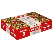 Pyrex Sütőtál készlet, 3 db, 2 l + 3 l + 4 l sütés és főzés