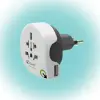 q2power Q2 Power Q2WCH-USB Világ - Svájc utazó adapter + USB aljzat