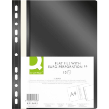 Q-CONNECT A4 euro-perforálással PP, fekete - 10 db-os csomag mappa