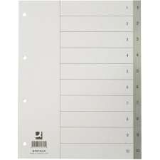 Q-CONNECT fehér-szürke, műanyag, A4, 1 - 10 irattartó
