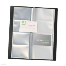 Q-CONNECT Névjegytartó fekete Q-Connect KF03664 20 lapos 160 kártya naptár, kalendárium