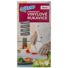 Q Home Q Otthoni kesztyű (100 db/doboz) S/M eldobható védőkesztyű