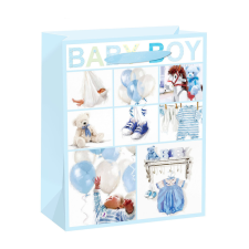 Q PT.M.BABY BOY KÉK LUFI26*32 ajándéktasak