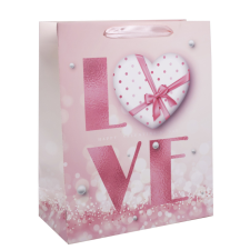 Q PT.M.RSZ/FEHÉR LOVE 26*32 ajándéktasak
