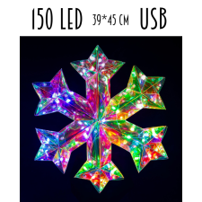 Q VIL.HÓPIHE 150L/USB 39*45 karácsonyi dekoráció
