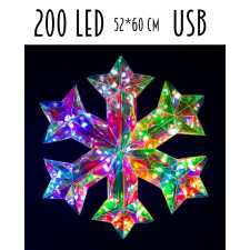 Q VIL.HÓPIHE 200L/USB 52*60 karácsonyi dekoráció