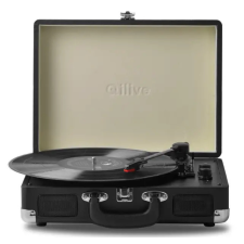 QILIVE Q.1867 Gramofon, USB-s, Bluetooth 5.0 retró bakelit lemezjátszó kofferben, beépített sztereó hangszórókkal, 33 / 45 / 78 RPM lemezjátszó