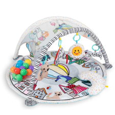 Qkids City Játszószőnyeg játékhíddal - Város #fehér játszószőnyeg