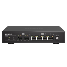QNAP QSW-2104-2S hálózati kapcsoló Beállítást nem igénylő (unmanaged) 2.5G Ethernet Fekete (QSW-2104-2S) hub és switch