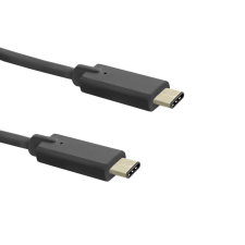 Qoltec 50501 USB 3.1 C összekötő kábel 1m - Fekete kábel és adapter