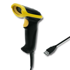 Qoltec 50860 1D | USB fekete/sárga kézi vonalkódolvasó vonalkódolvasó