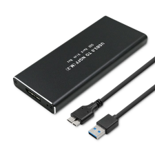 Qoltec 51854 M.2 USB 3.0 Külső SSD ház - Fekete asztali számítógép kellék