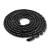 Qoltec 52257 20mm x 10m Spirálos kábelszervező - Fekete (52257)