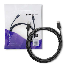 Qoltec 52351 USB kábel 2 M USB 3.2 Gen 1 (3.1 Gen 1) USB C Fekete kábel és adapter