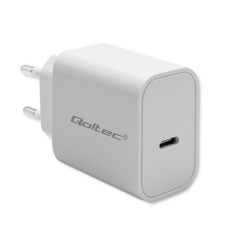 Qoltec 52375 Super Quick 1x USB Type-C Hálózati töltő - Fehér (20W) (52375) mobiltelefon kellék