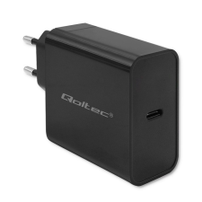 Qoltec 52379 Super Quick 1x USB Type-C Hálózati töltő - Fekete (65W) mobiltelefon kellék