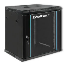 Qoltec Quoltec 19" Fali rack szekrény 12U 600x635mm - Fekete (54464) asztali számítógép kellék