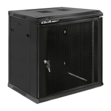 Qoltec Quoltec 19" Fali rack szekrény 12U 600x635mm - Fekete (54488) asztali számítógép kellék