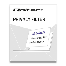 Qoltec RODO GDPR 15.6" Betekintésvédelmi monitorszűrő monitor kellék