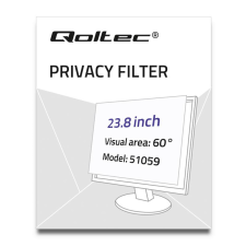 Qoltec RODO GDPR 23.8" Betekintésvédelmi monitorszűrő monitor kellék