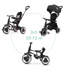 QPLAY Tricikli Rito eva plus Black, életkor 10-72 hónap tricikli