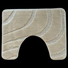 Quadrat Silver fürdőszobaszőnyeg 50x40cm WC elé bézs hullám 1700gsm lakástextília